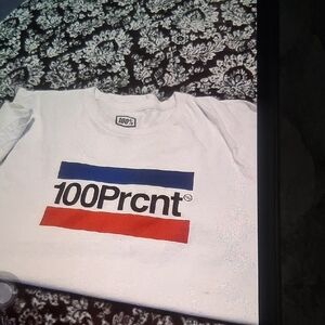 Kids White Tee with Blue and Red Stripes